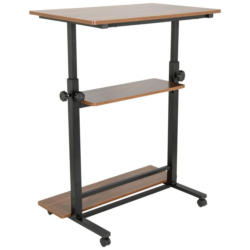 Schreibtisch Workstation II Schwarz/Walnuss Dekor