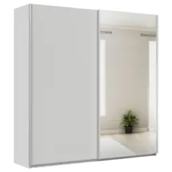 Schwebetürenschrank + Spiegel B: 225cm Feldkirch Seidengrau