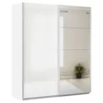 M&ouml;belix Schwebet&uuml;renschrank + Spiegel B: 181cm Feldkirch Wei&szlig;