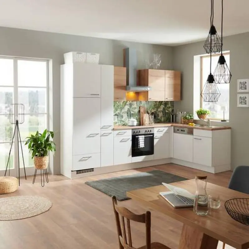 Einbauküche Eckküche Möbelix Las Vegas/singapur Ohne Geräte 305x175 Cm, Modern