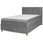 Möbelix Boxspringbett mit Topper 160x200 cm Davos Grau