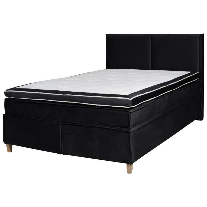 Boxspringbett mit Topper 160x200 cm Davos Anthrazit