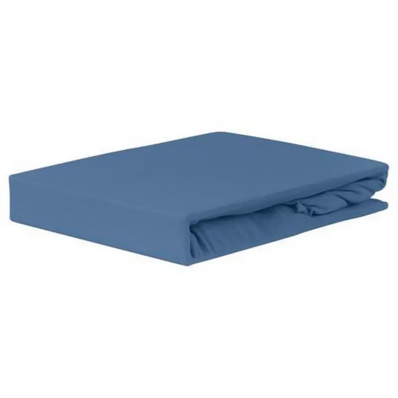 Spannleintuch Jeansblau 180x200 Cm Baumwolle