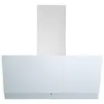Möbelix Kopffreihaube Respekta Selena Edelstahl/Glas Weiß B: 90 cm