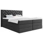 Möbelix Boxspringbett Mit Topper Anthrazit 180x200 Cm Loreno