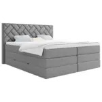 Möbelix Boxsprngbett Inkl. Topper Silberfarben 180x200 Cm Loreno