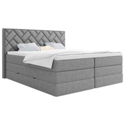 Boxspringbett inkl. Topper Silberfarben 140x200 cm Loreno