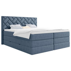 Boxspringbett inkl. Topper Dunkelblau 180x200 cm Loreno