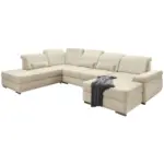 Möbelix Wohnlandschaft Milian Creme U-Form:250/375/186 cm