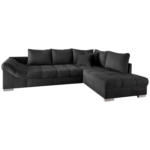 Möbelix Eckschlafsofa Alvito Schwarz S: 298/202 cm