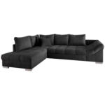 Möbelix Eckschlafsofa Alvito Schwarz S: 202/298 cm