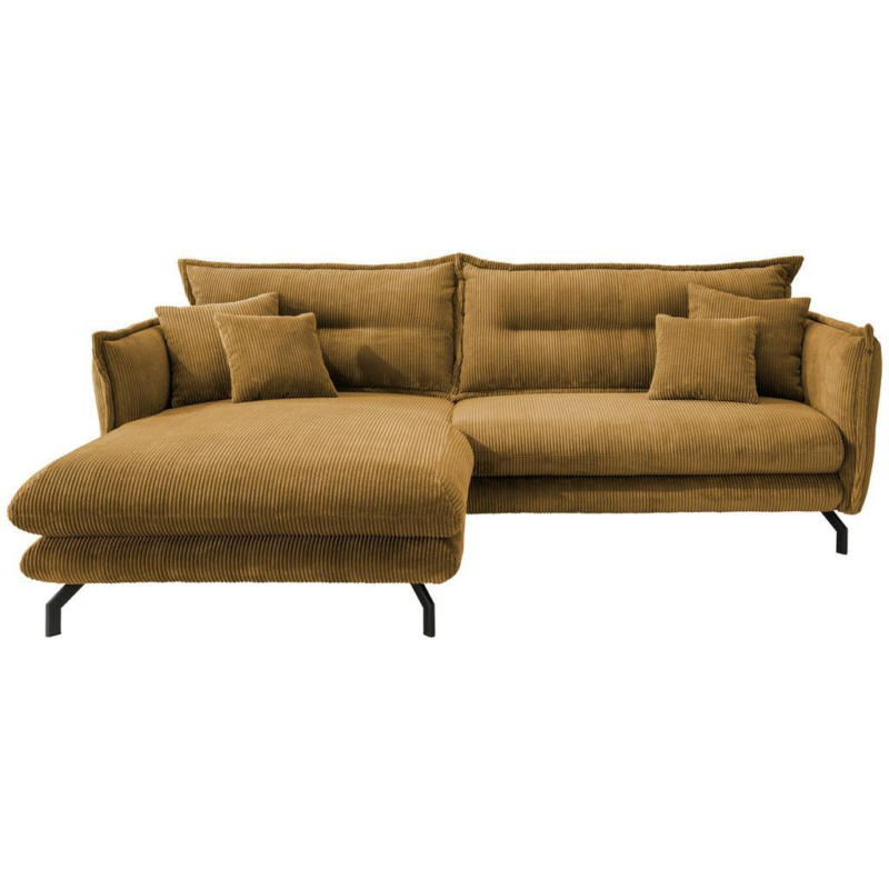 Ecksofa Lava Goldfarben S: 180/255 Cm