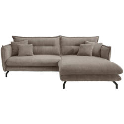 Ecksofa Lava Graubraun S: 255/180 cm