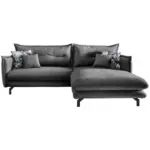 M&ouml;belix Ecksofa Lava Grau S: 255/180 Cm