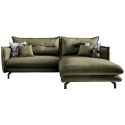 Ecksofa Lava Grün S: 255/180 Cm