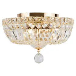 Kronleuchter Basfor 3xe14, Goldfarben Kristallglas