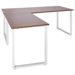 Eckschreibtisch Workspace Xl I B: 180 Cm Weiß/walnuss Dekor