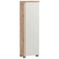 Midischrank Arosa B: 40 Cm Weiß/eiche Dekor