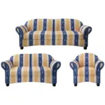 Möbelix Sitzgarnitur Torello 3-teilig Blau