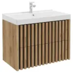 Möbelix Waschbecken Mit Unterschrank B: 81 Cm Schwarz/eichedekor