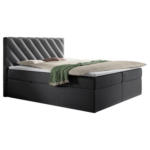 Möbelix Boxspringbett mit Topper Anthrazit 180x200 cm Gusto