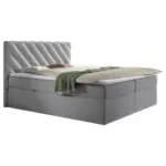Möbelix Boxspringbett mit Topper Hellgrau 180x200 cm Gusto