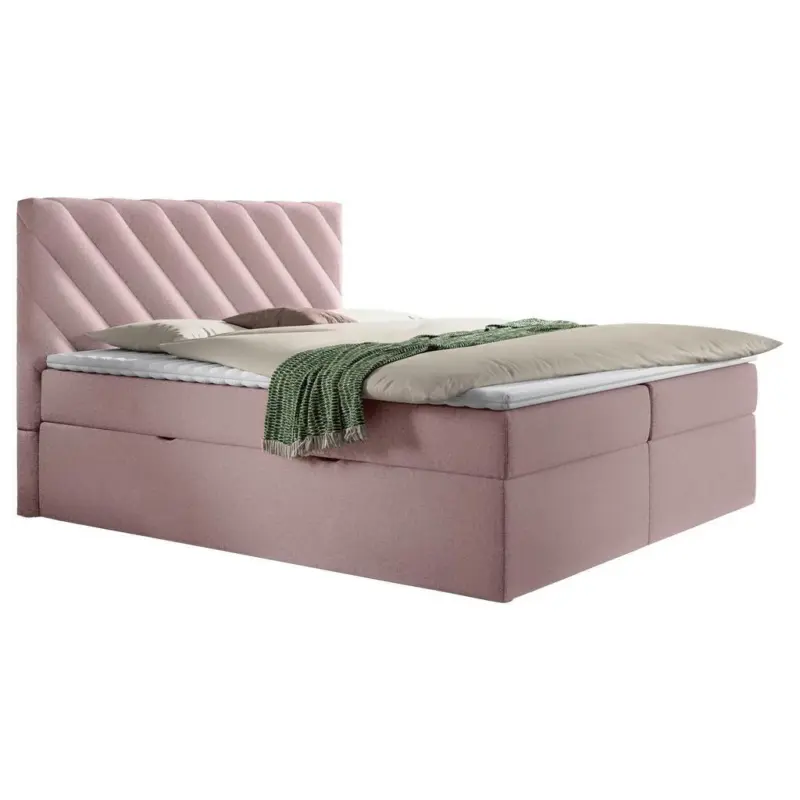 Boxspringbett mit Topper Rosa 160x200 cm Gusto