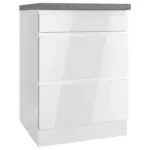 M&ouml;belix K&uuml;chenunterschrank Monza B: 60 Cm Wei&szlig;/grau 3 Laden