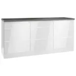 M&ouml;belix K&uuml;chenunterschrank Monza 180 cm Wei&szlig;/Grau