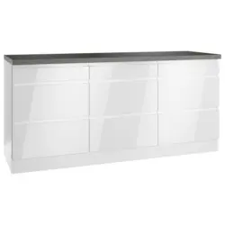 Küchenunterschrank Monza 180 Cm Weiß/grau
