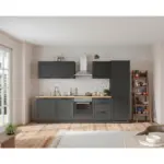 Möbelix Küchenzeile Meran Ohne Geräte B: 300 Cm Grau/eiche Dekor
