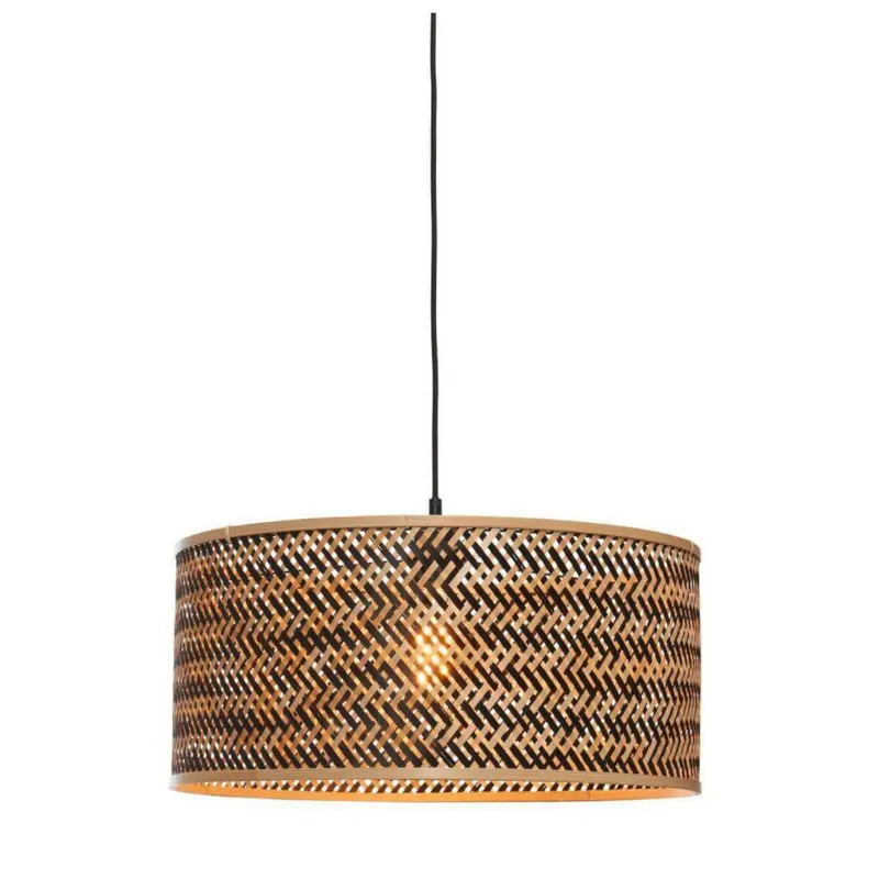 Hängeleuchte Java Naturfarben/schwarz D: 50 Cm
