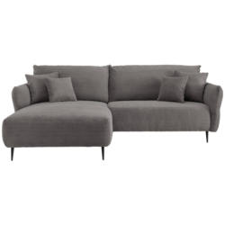 Ecksofa Vanilla Grau S: 178/286-302 cm