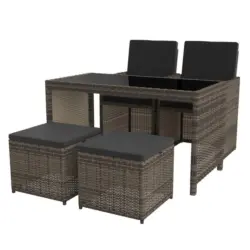 Gartenset 5-tlg. Sophia Metall/kunststoff Mit Kissen