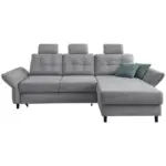 M&ouml;belix Ecksofa Brizzini Silberfarben S: 250-280/176 Cm