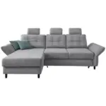 M&ouml;belix Ecksofa Brizzini Silberfarben S: 176/250-280 Cm