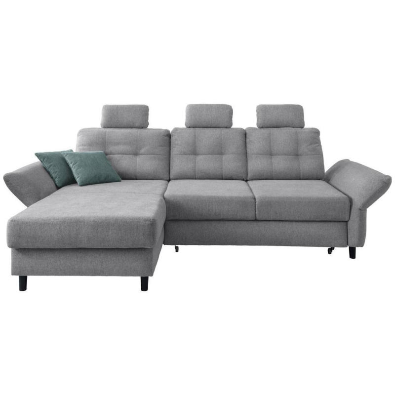 Ecksofa Brizzini Silberfarben S: 176/250-280 Cm