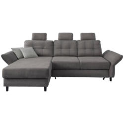 Ecksofa Brizzini Graubraun S: 176/250-280 Cm