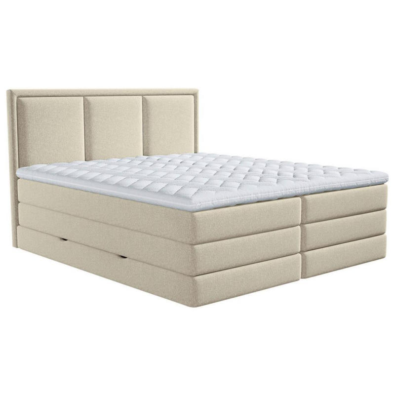 Boxspringbett Swing Webstoff Beige 200x200 Cm