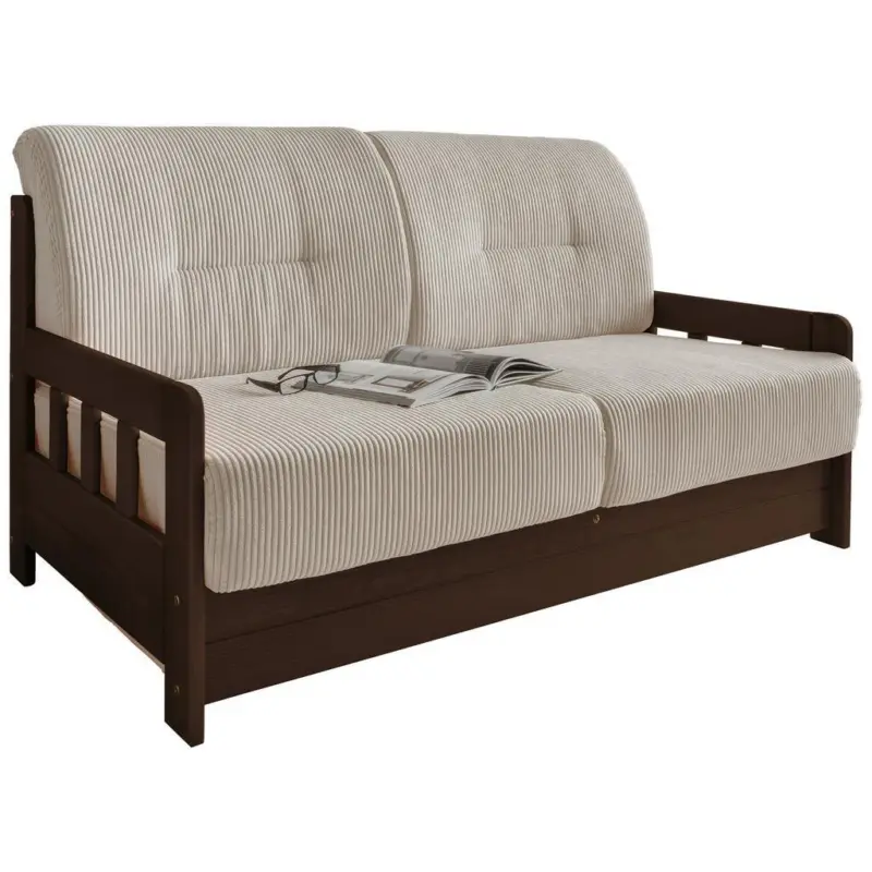 Schlafsofa Camino Nussbaumfarben/Beige B: 154 cm