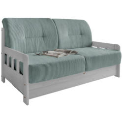 Schlafsofa Camino Weiß/Hellblau B: 154 cm