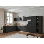 Möbelix Einbauküche Eckküche Möbelix Meran Inkl. Spüle 240x420 Cm Grau/eiche Dekor