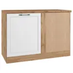 M&ouml;belix Eckunterschrank Meran B: 120 Cm Wei&szlig;/eiche Dekor