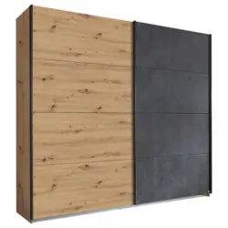 Schwebet&uuml;renschrank B: 226 cm Tampa Eiche Dekor/Anthrazit