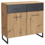 Möbelix Kommode B: 93 cm Tampa Anthrazit/Eiche Dekor
