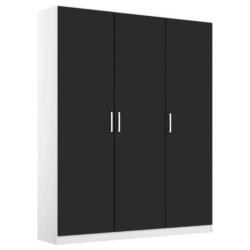 Drehtürenschrank 136 Cm Berlin Grau/weiß