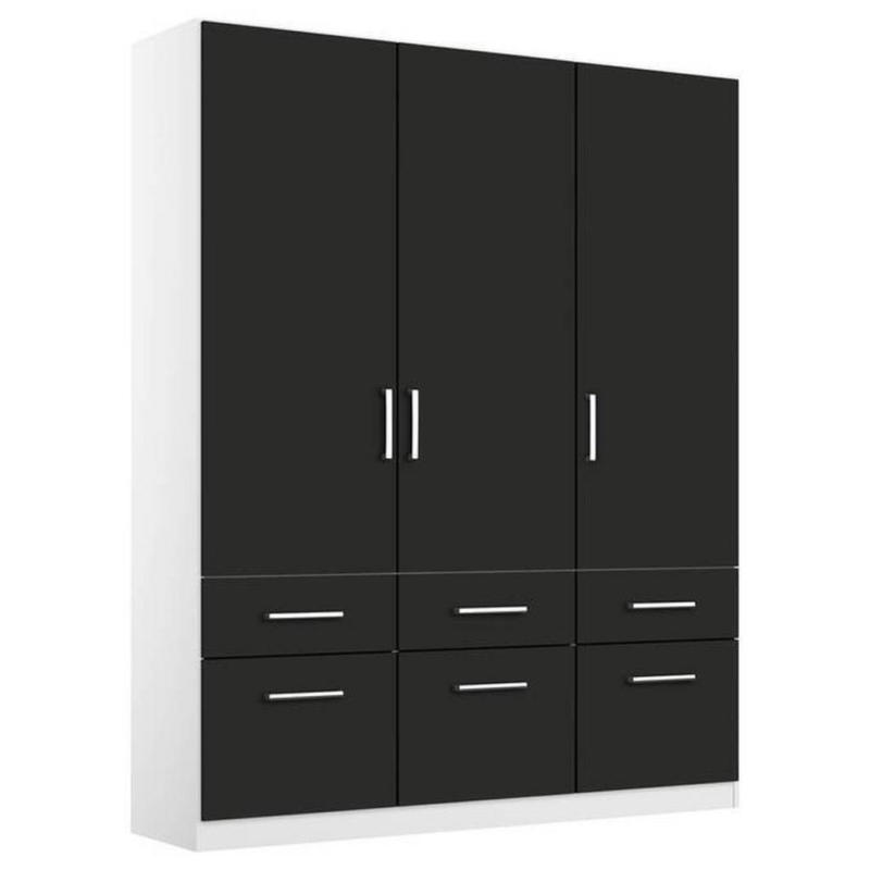 Drehtürenschrank 136 Cm Berlin Weiß/grau