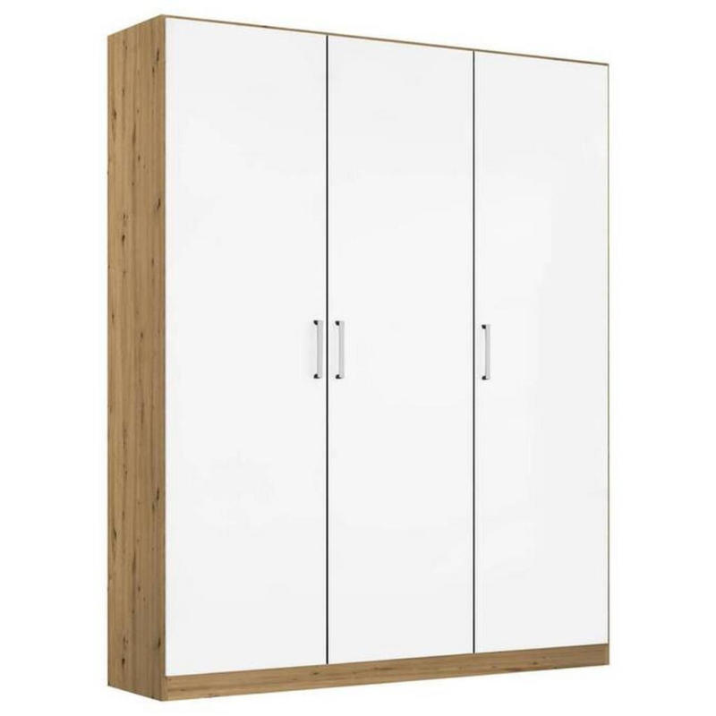 Drehtürenschrank 136 cm Berlin Eiche Dekor/Weiß