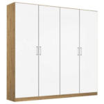 Möbelix Drehtürenschrank 181 Cm Berlin Eiche Dekor/weiß