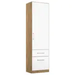 Möbelix Drehtürenschrank 47 Cm Berlin Eiche Dekor/weiß